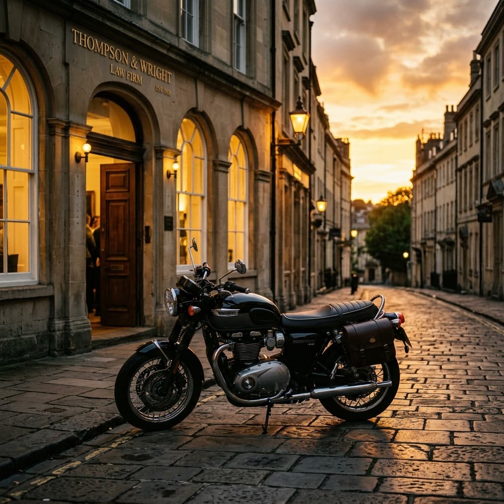 Motorcycle on a Los Angeles street