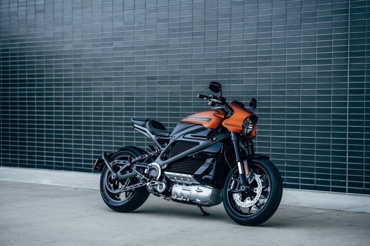 Motorcycle rider on a Los Angeles road